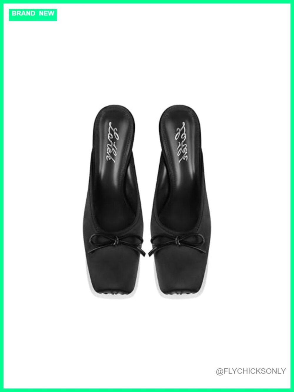 Satin Ballet Mule Kitten Heels Slip On Square Toe Pumps Comfortable Wedding